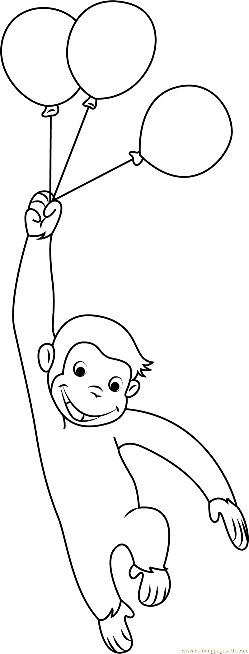 Curious George With Balloons