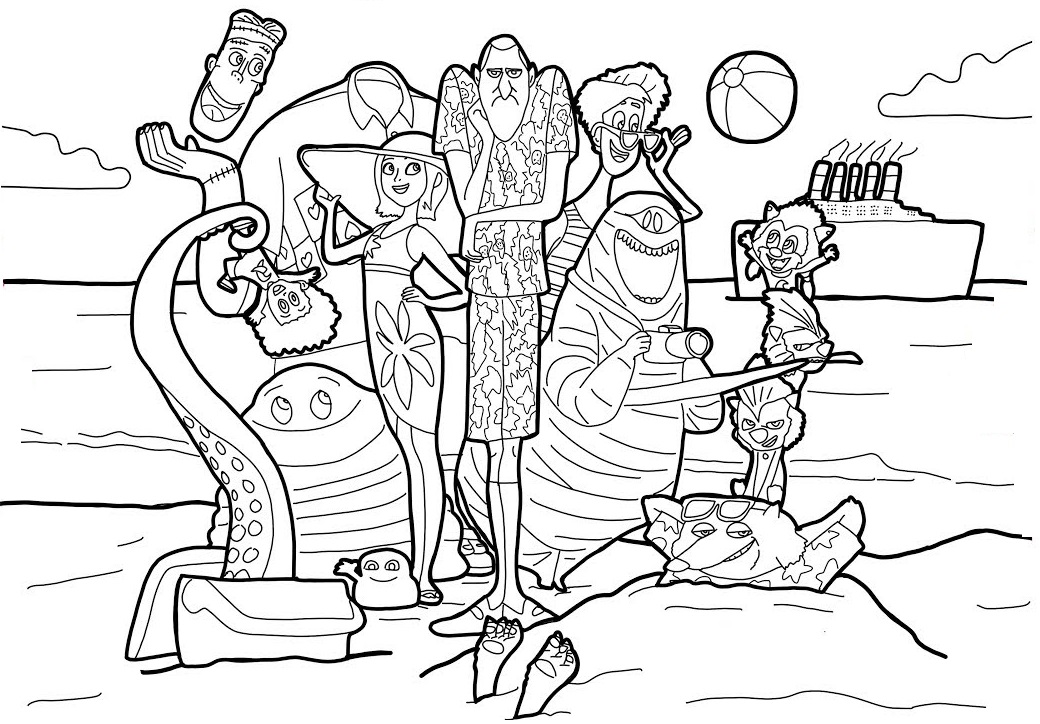 Dracula And Family On The Beach