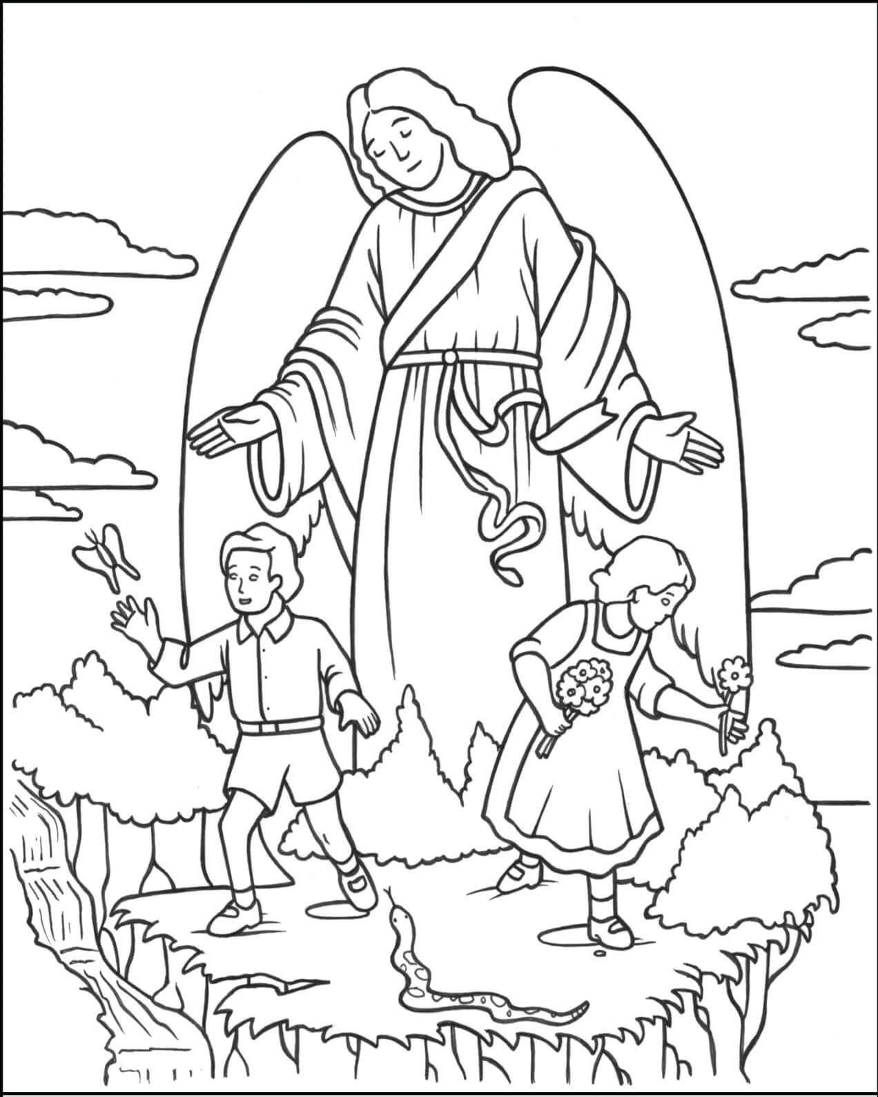 Ángel y dos Niños