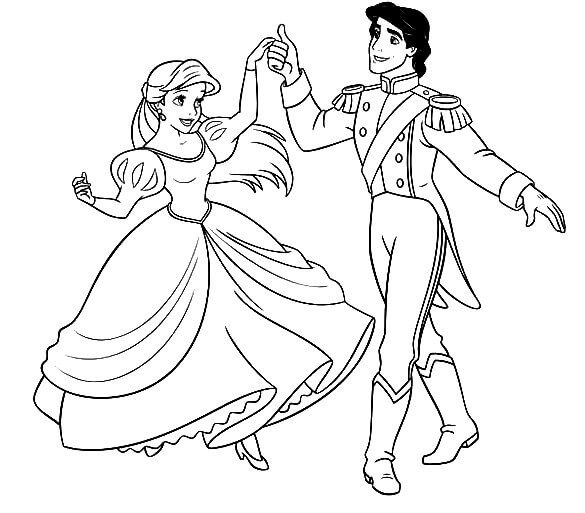 Ariel y Eric Bailando