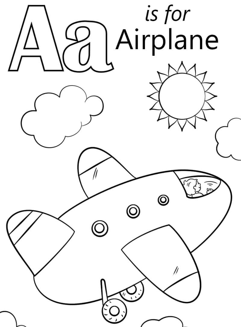 Avión Letra A
