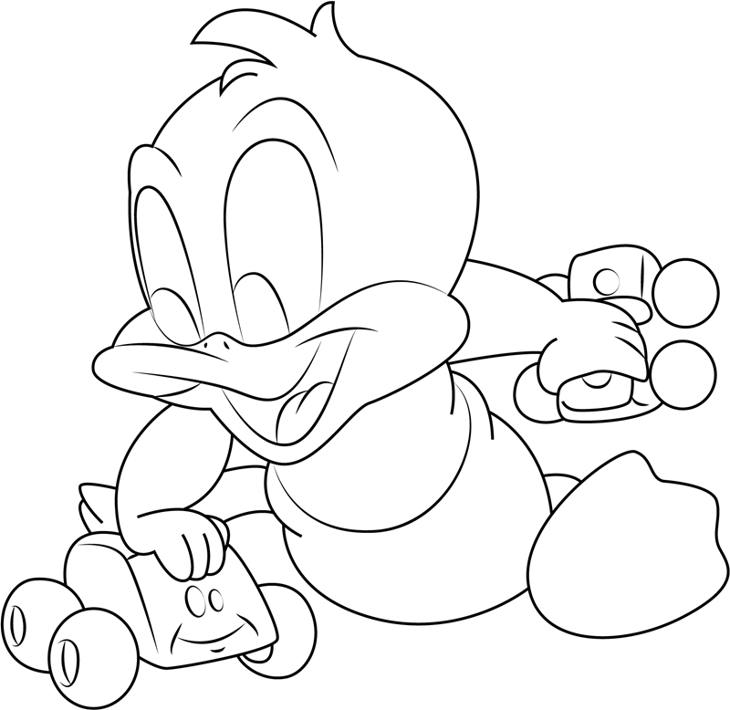 Baby Daffy Jugando A Los Coches