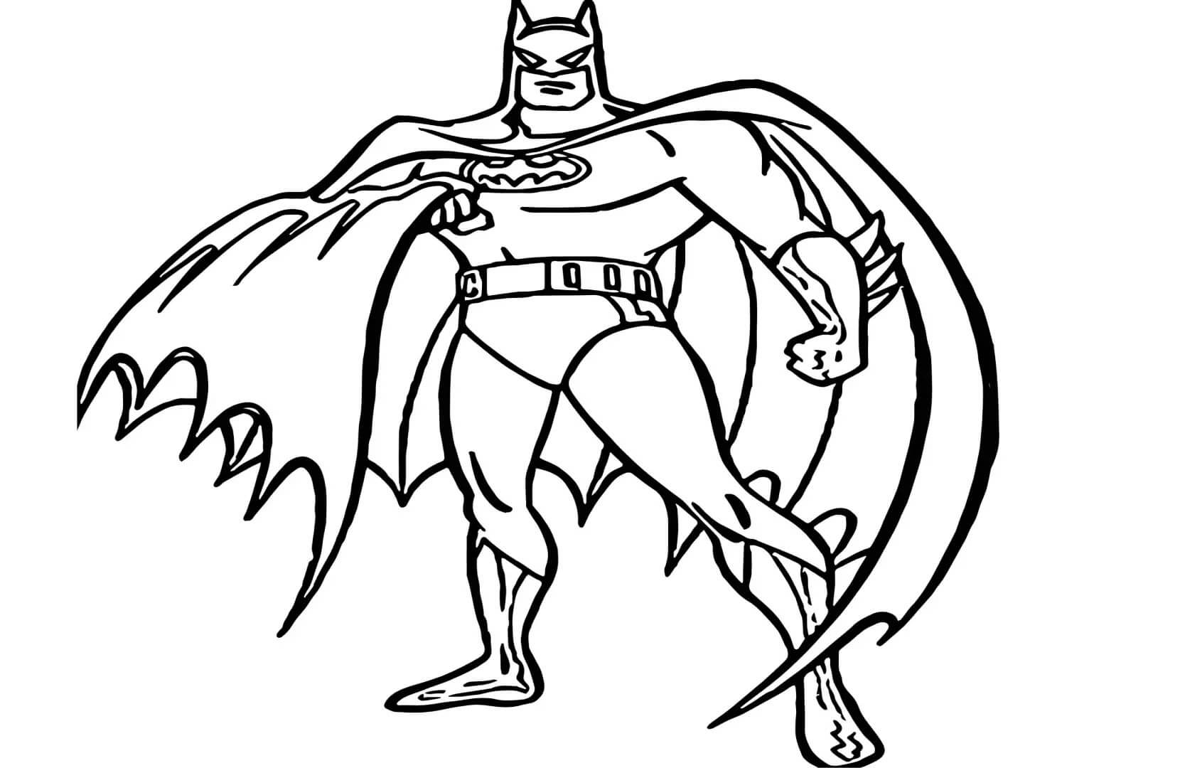 Batman sosteniendo su Capa