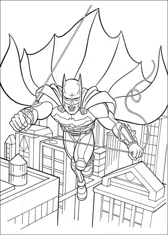 Batman Volando en la Ciudad