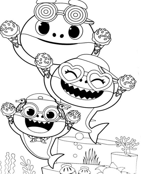 Bebé Tiburón y Amigos