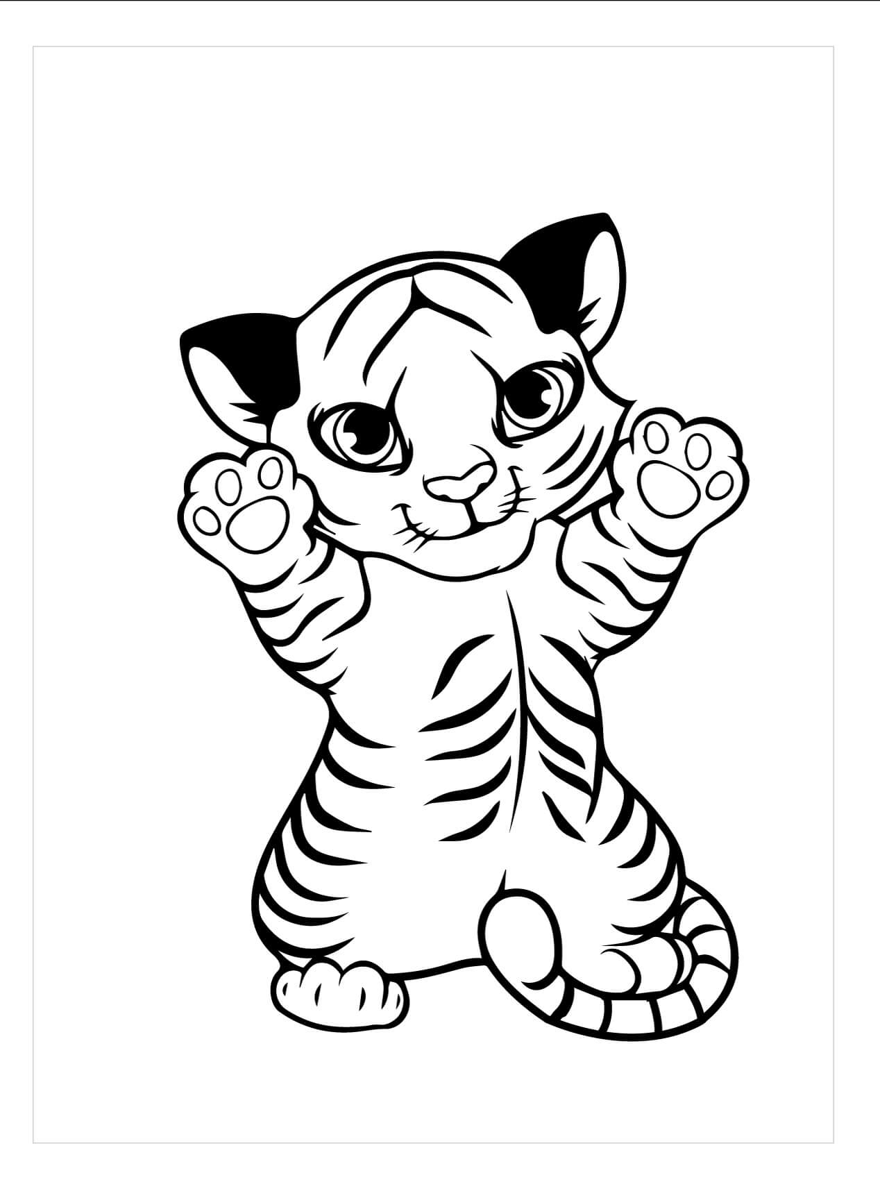 Bebé tigre Feliz