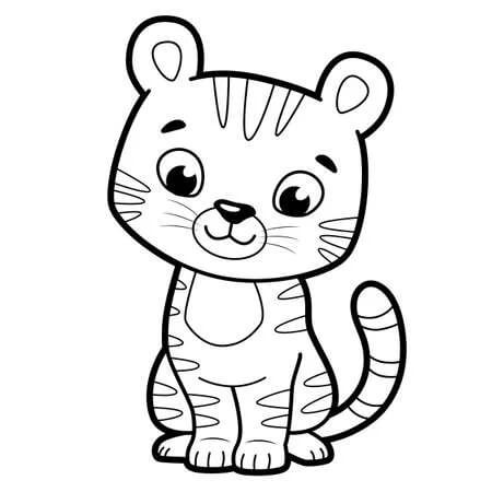 Bebé Tigre Sentado