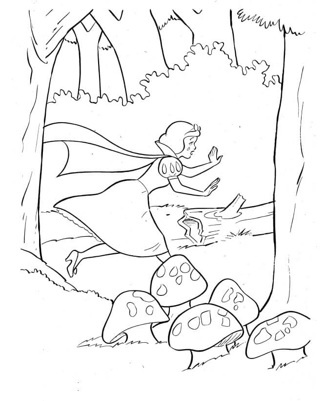 Blancanieves y la Bruja Sosteniendo una Manzana