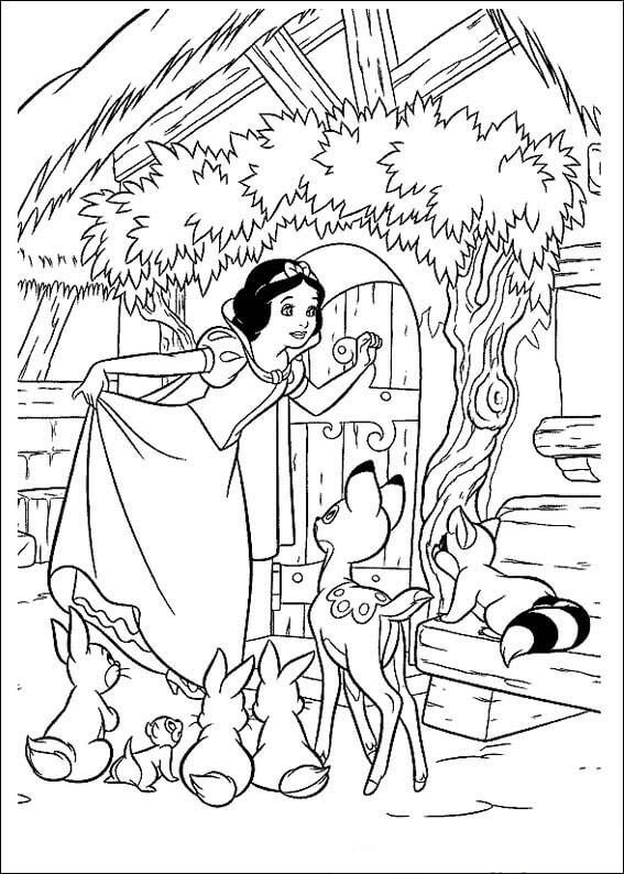 Branca de Neve e Animal com Casa