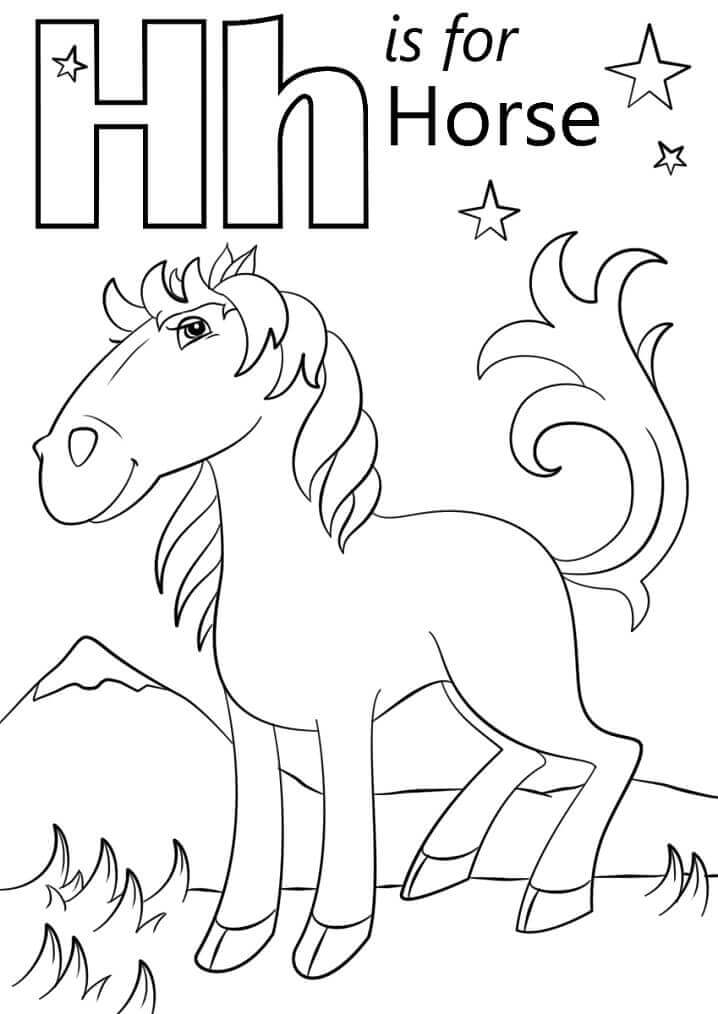 Caballo, Letra h