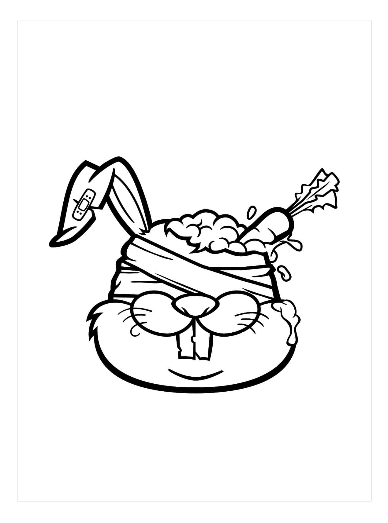Cabeza Conejo Zombi