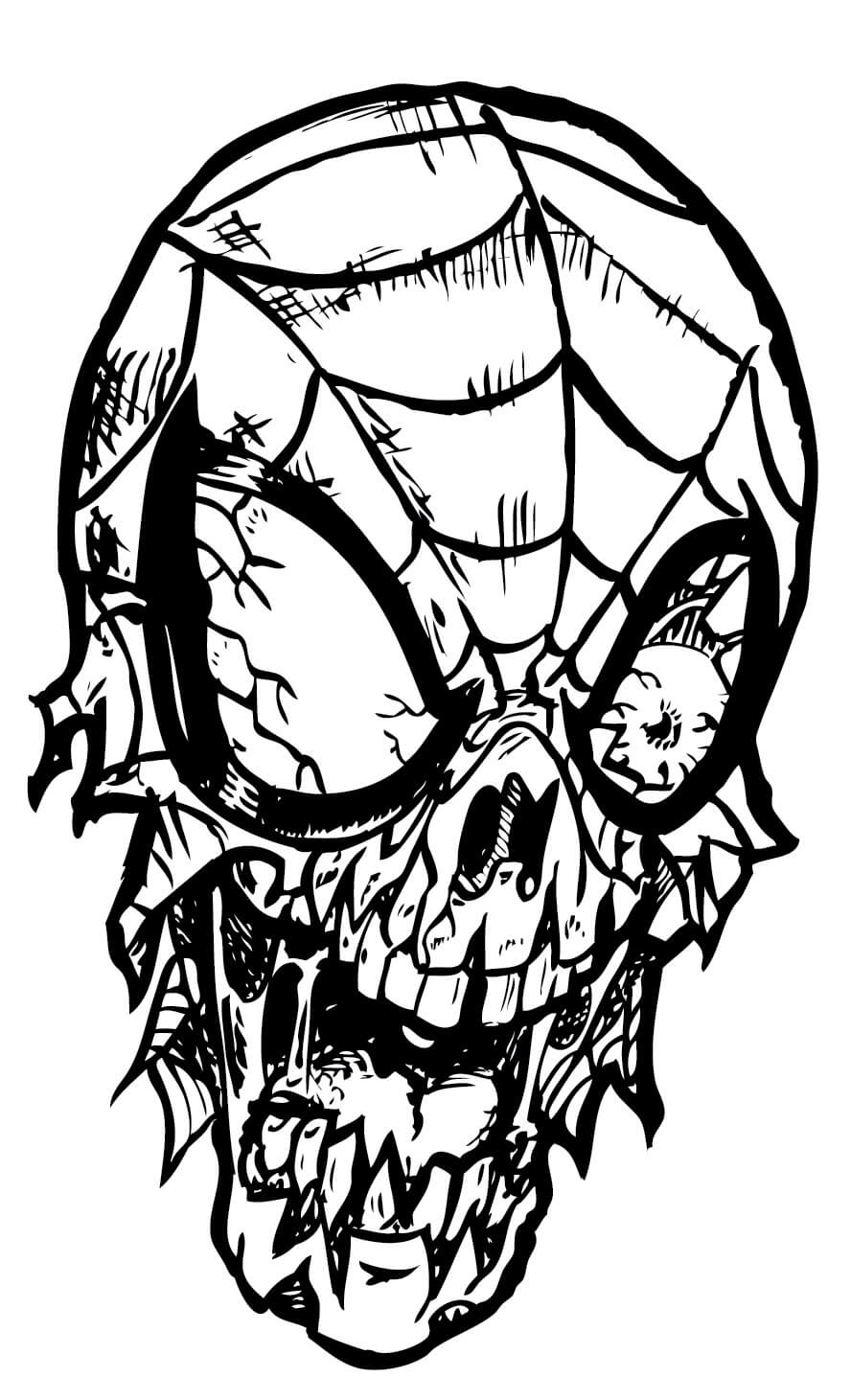 Cabeza Spiderman ZombiCabeza Spiderman Zombi