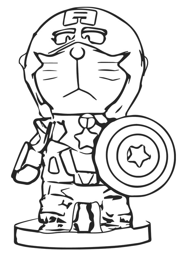 Capitán América Doraemon
