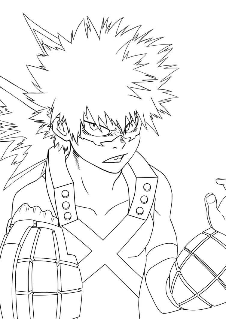 Cara Katsuki Bakugo Enojado