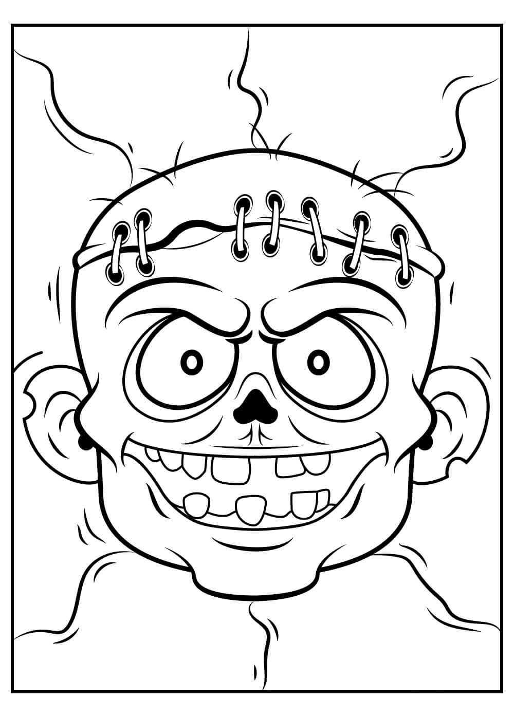 Cara Zombie Divertido