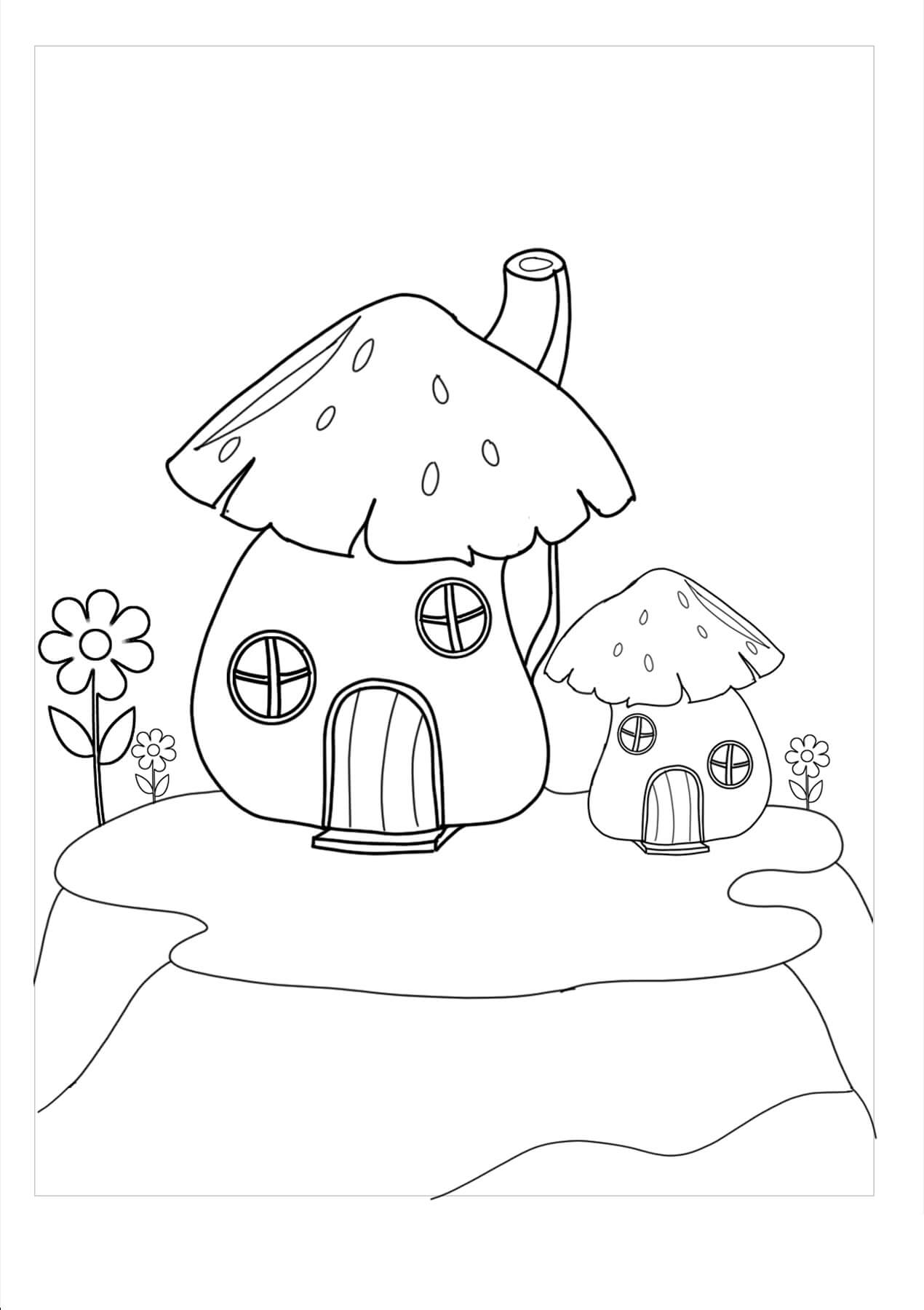Casa de dos Hadas de Dibujo