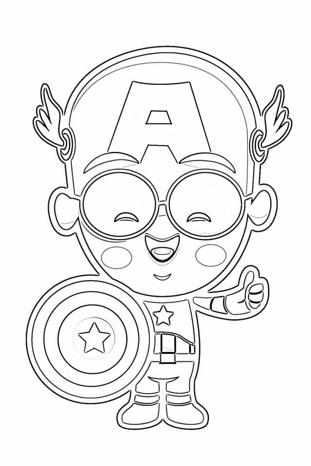 Chibi Capitán América Diversión