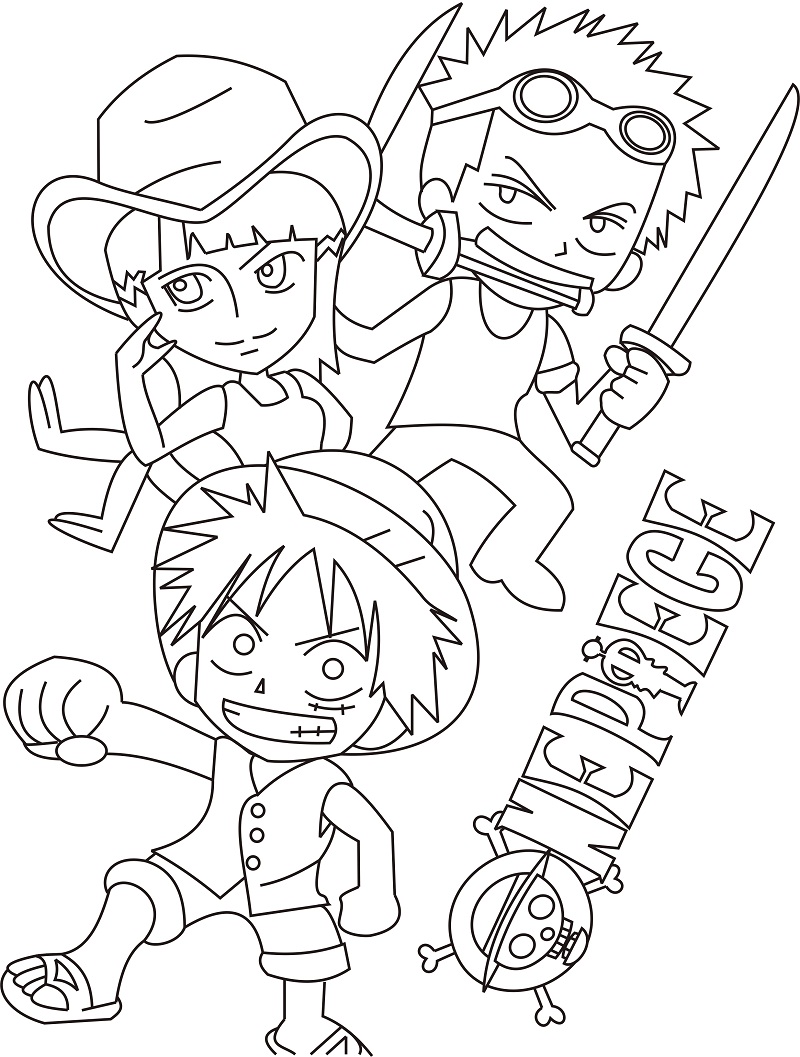 Chibi Zoro, Luffy Y Robin