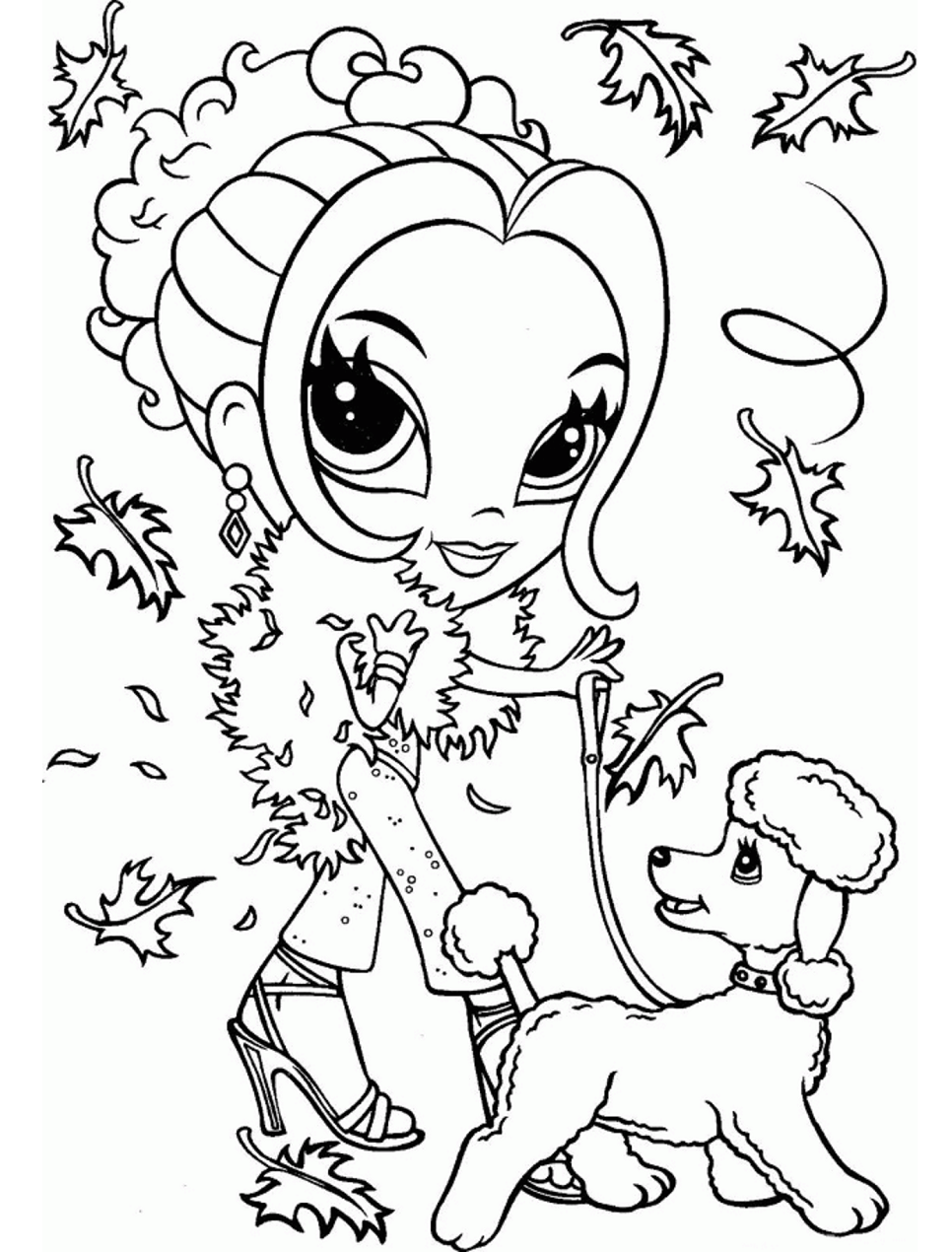 Chica glamour Con Caniche