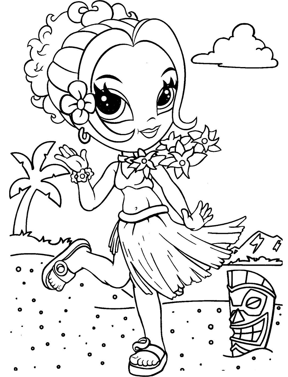 Chica Glamour En La Playa