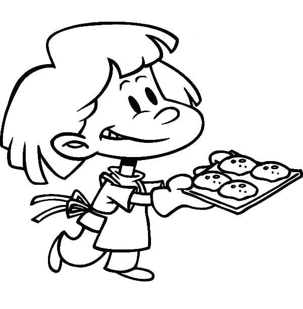 Chica Sujetando un Plato de Galletas