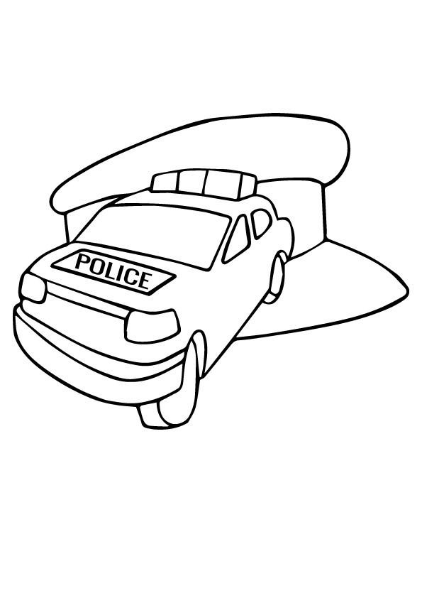Coche De Policía Y Sombrero