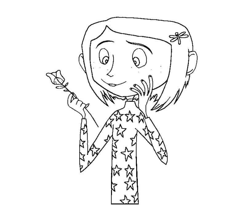Coraline Con Una Rosa