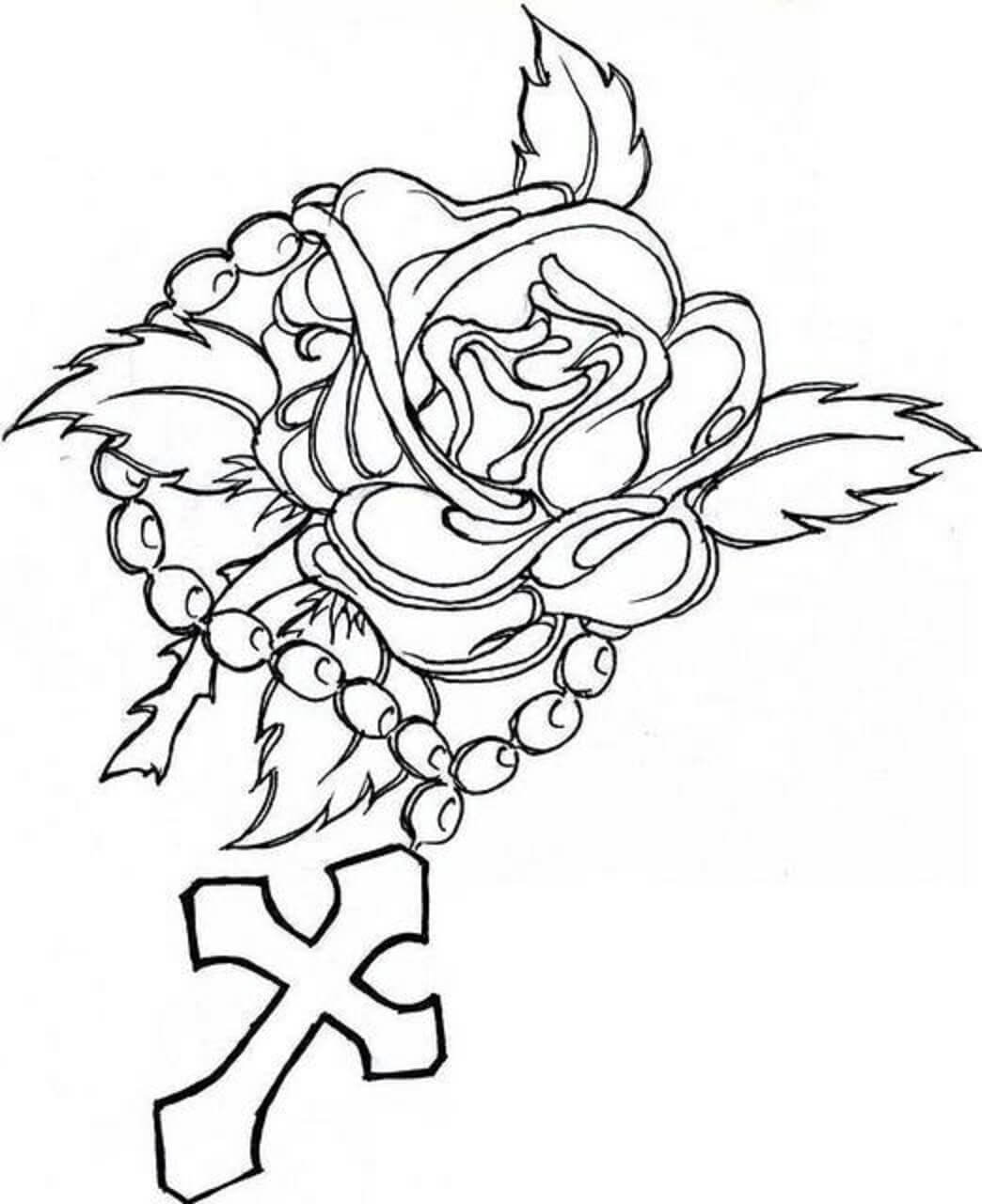 Cruz con Rosas