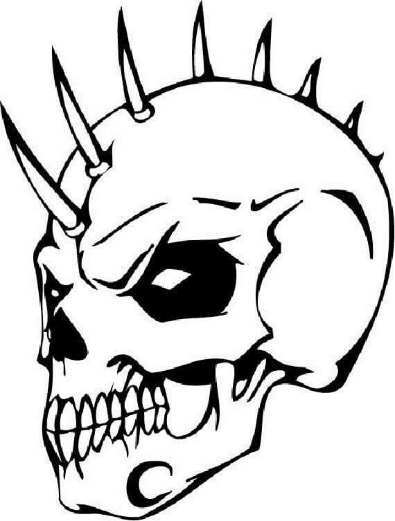 Dibujo Calavera De Miedo
