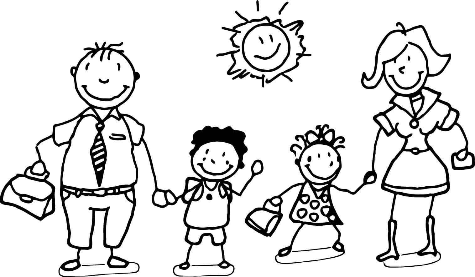 Dibujo Familia con Sol