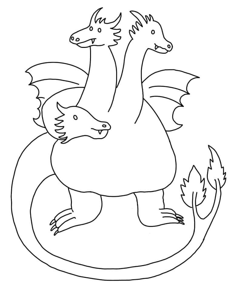 Dibujo Ghidorah Gracioso
