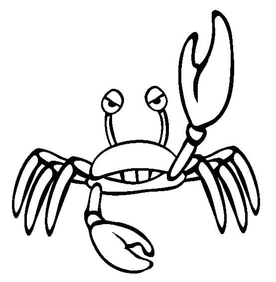 Dibujo Gracioso Cangrejo