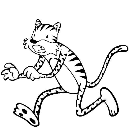 Dibujo Tigre Corriendo