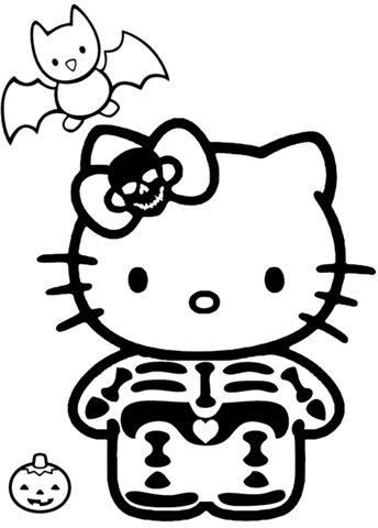 Disfraz De Gatito Con Esqueleto