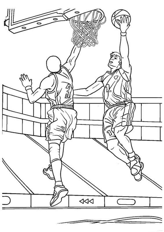Dos Niño Juego Baloncesto
