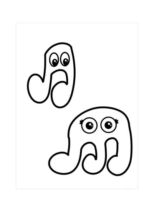 Dos notas Musicales de Dibujos Animados