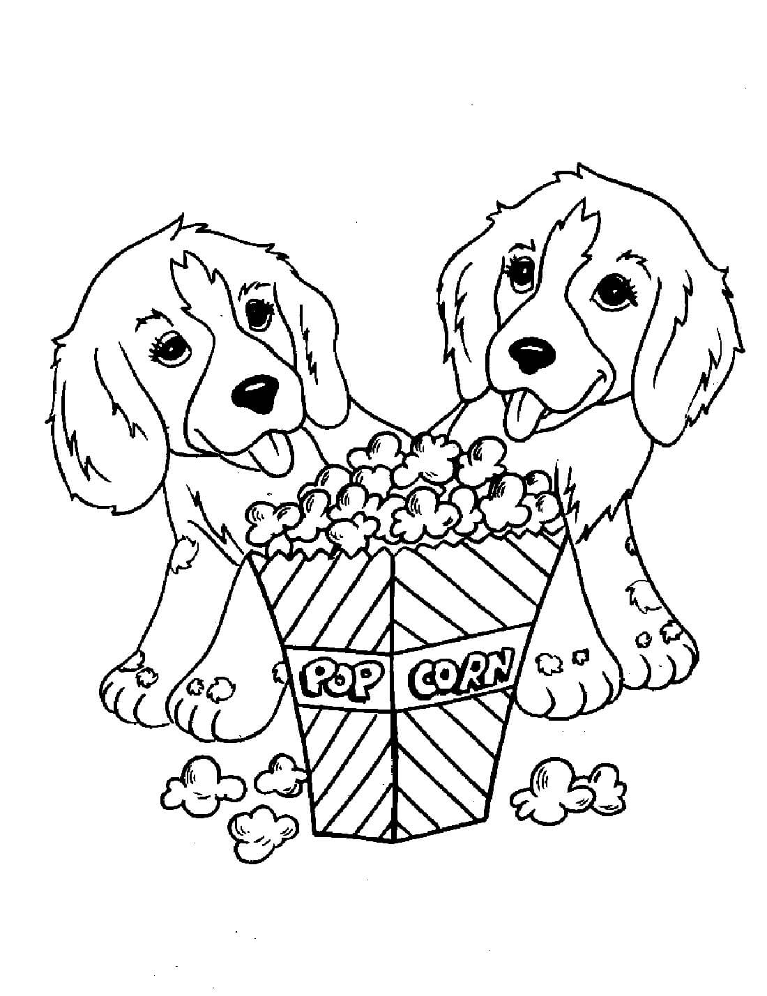 Dos Perros con Palomitas de Maíz