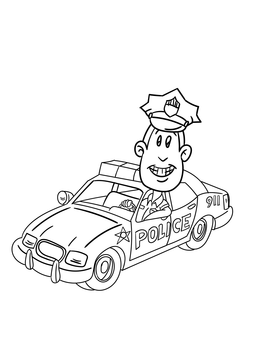 El Policía En El Coche