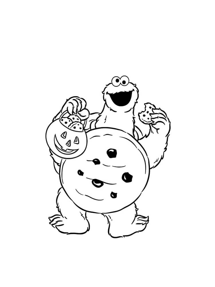 Elmo Divertido Sosteniendo un tarro de Galletas