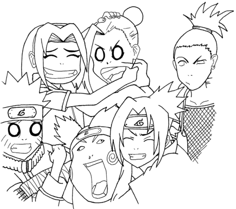 Equipo 7 Y 10 En Naruto
