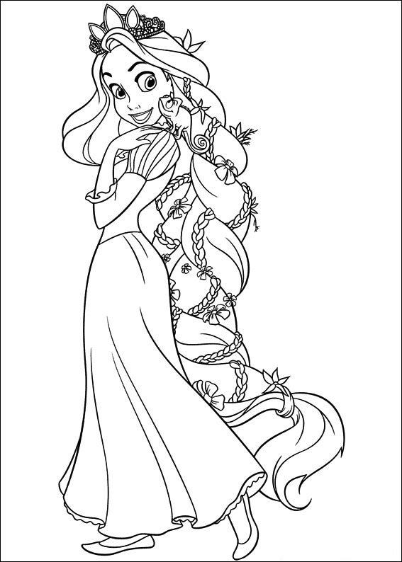 Feliz princesa Rapunzel