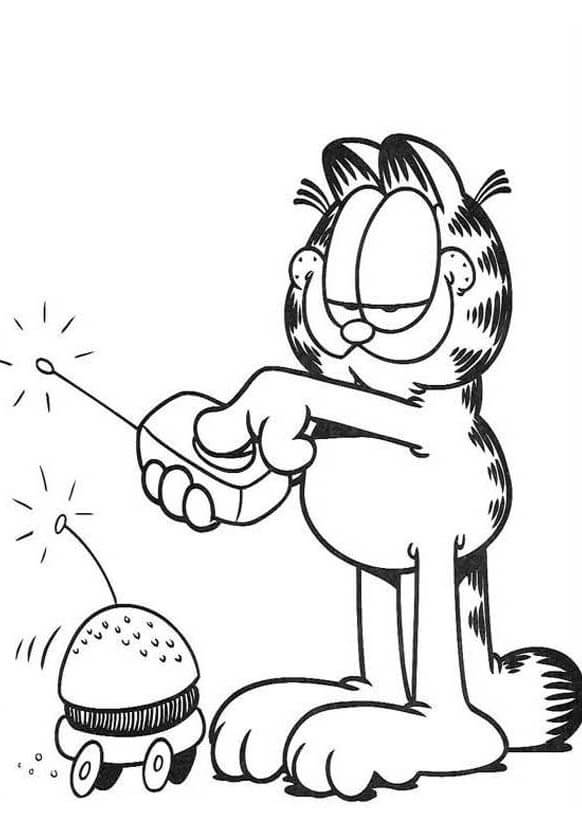Garfield Conduce una Hamburguesa