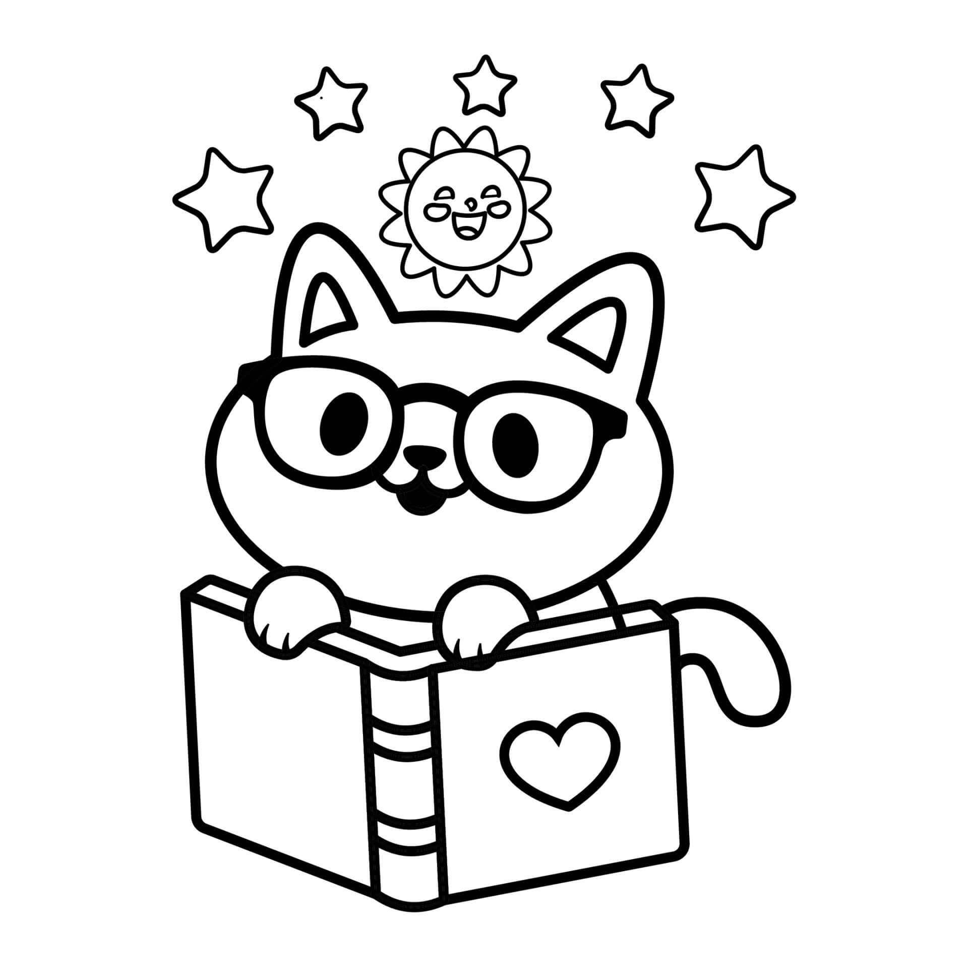 Gato con Libro