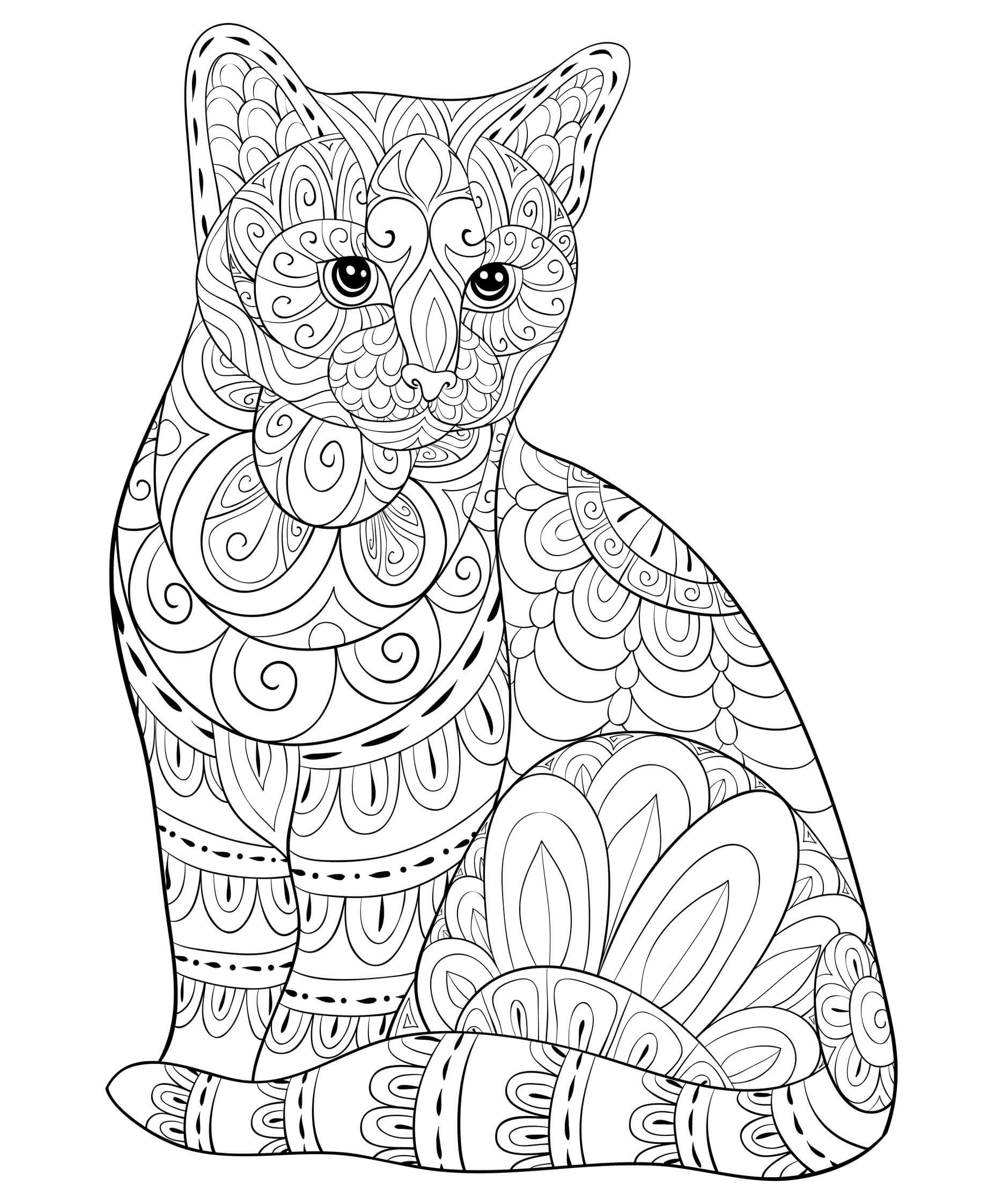 Gato Sentado Mandala