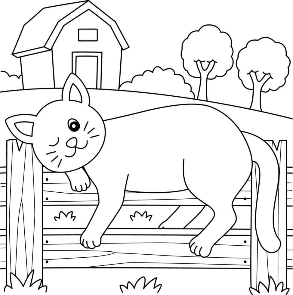Gato Tirado en la Cerca