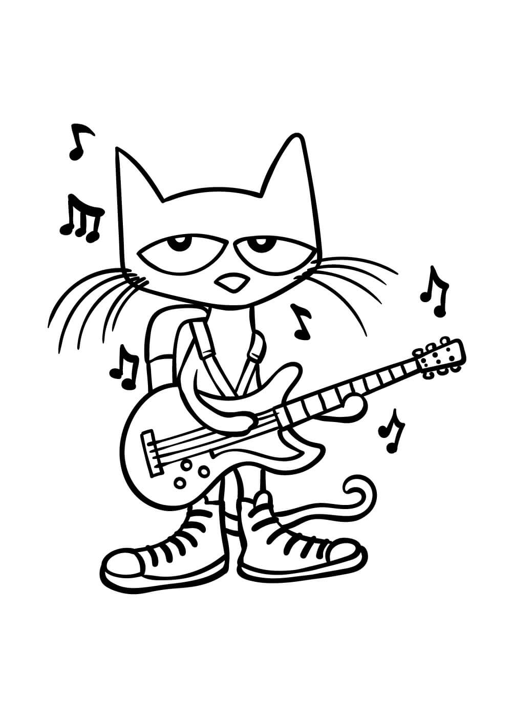 Gato Tocando la Guitarra