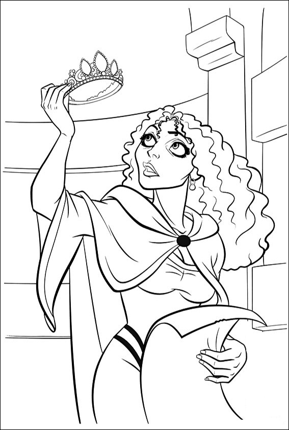 Gothel Sosteniendo La Corona