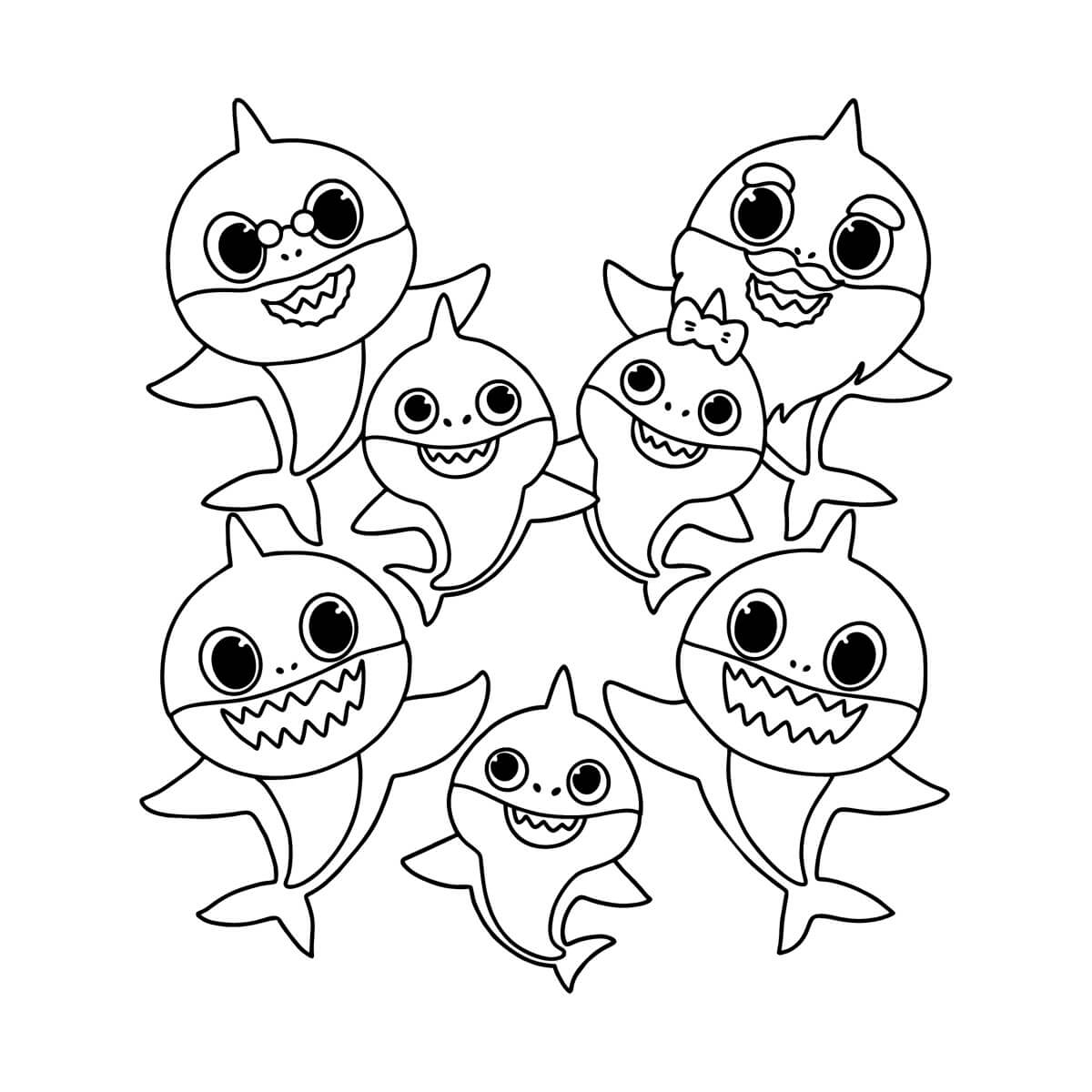 Gran Familia de Tiburón Bebé
