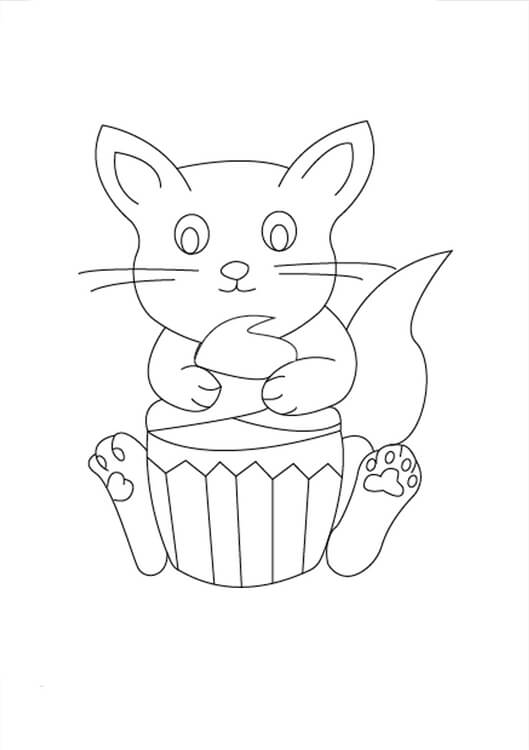 Gran gato en Cupcake