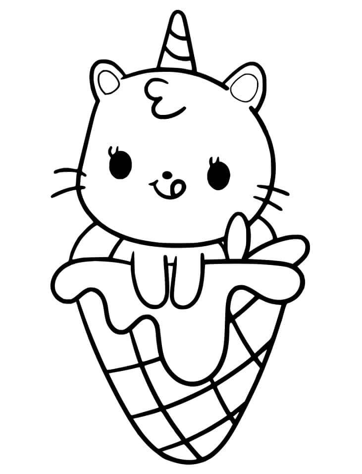 Helado Unicornio Gato